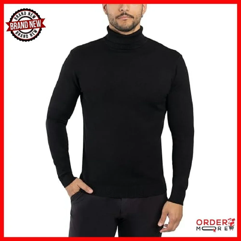 Men's Slim Fit Turtleneck Sweater Ultra Soft Pullover Long Sleeve